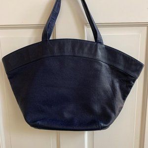 Vintage Blue Bottega Veneta MarcoPolo Basket Tote